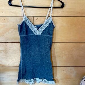 Women’s Abercrombie and fitch grey lace tank top